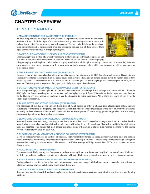 Online Chemistry Lab Manual - Page 1